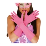 Růžové rukavice 42 cm na party na modelce