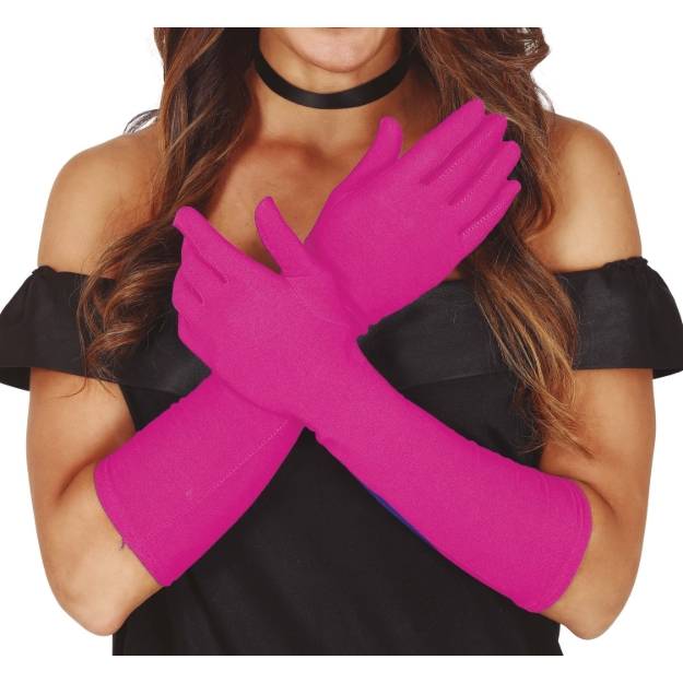 Tmavě růžové rukavičky