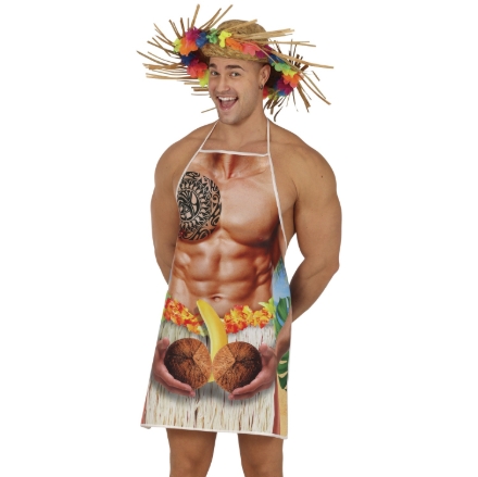 Vtipná havajská zástěra na vaření - mužská