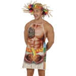 Vtipná havajská zástěra na vaření - mužská