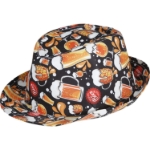 Klobouk s motivem piva pro dospělé na bílém pozadí