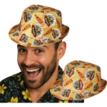 Muž s kloboukem Beer King s motivem piva