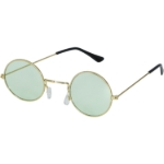 Kulaté zelené hippie brýle lenonky na bílém pozadí