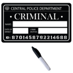 Fotorekvizita policejní tabulka Criminal černá
