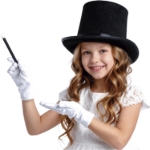 Obrázek Dětský kouzelnický set – klobouk, hůlka a rukavice