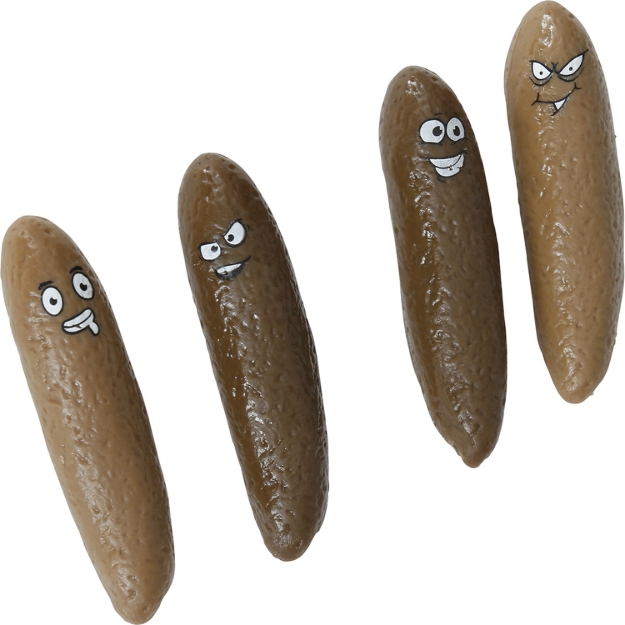 Létající hovínka z latexu 4 ks