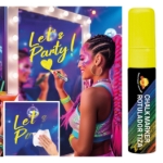 Použití žluté tekuté křídy na party tabuli