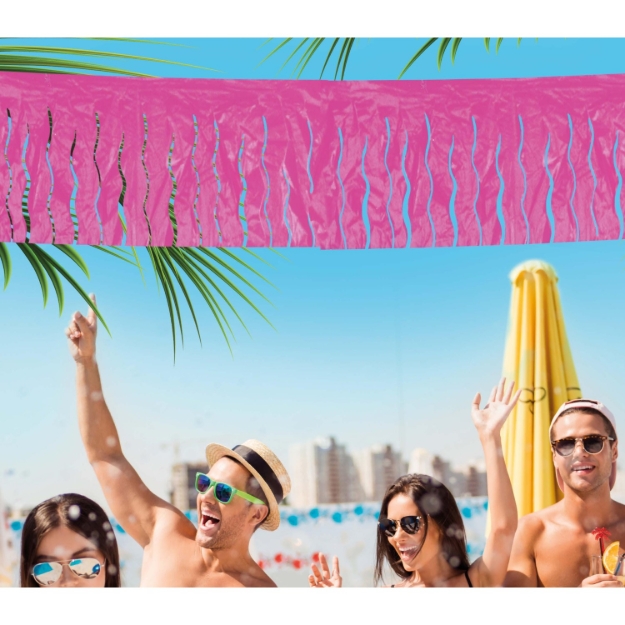 Girlanda se střapci růžová 25 m na party