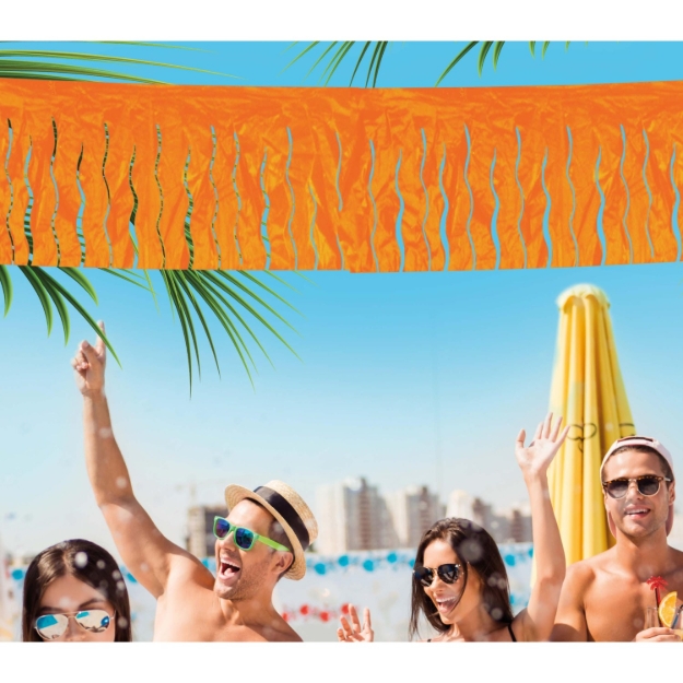 Girlanda se střapci oranžová 25 m  party