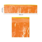 Girlanda se střapci oranžová 25 m rozměry