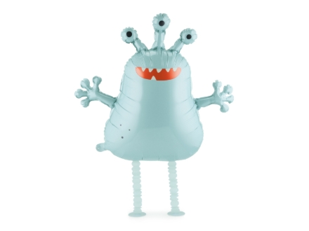 Fóliový balonek mimozemšťan chodící 60 cm světle modrý