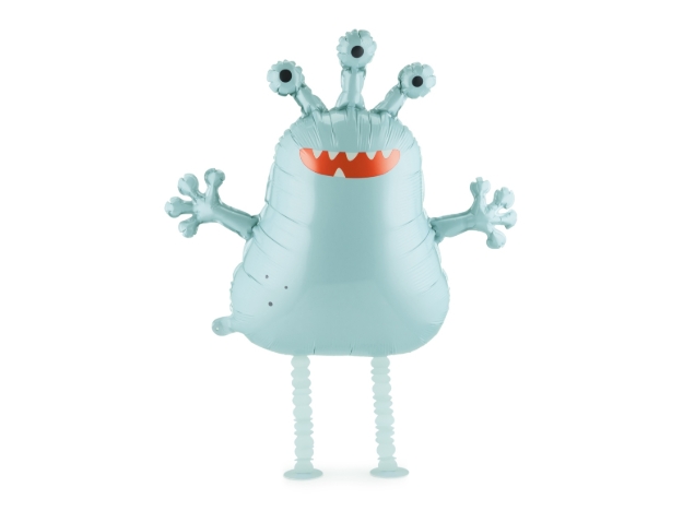 Fóliový balonek mimozemšťan chodící 60 cm světle modrý