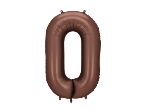Levně Foliová číslice Saténová hnědá, Mocha 0 - 86 cm