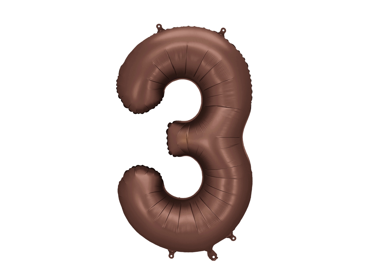 Foliová číslice Saténová hnědá, Mocha 3 - 86 cm