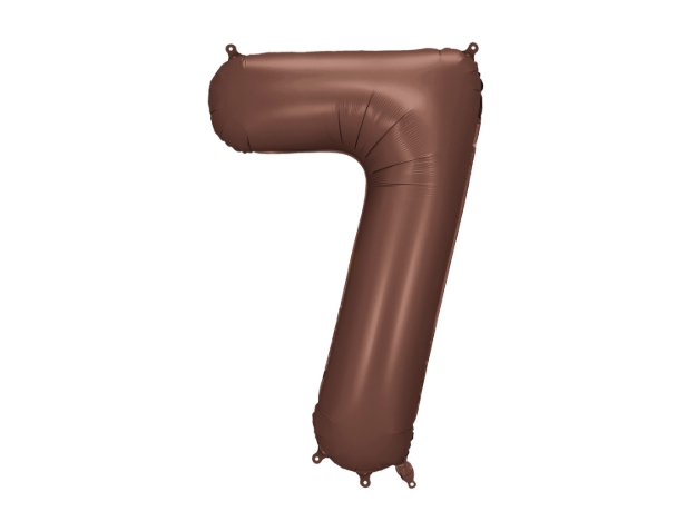 Foliová číslice Saténová hnědá, Mocha 7 - 86 cm