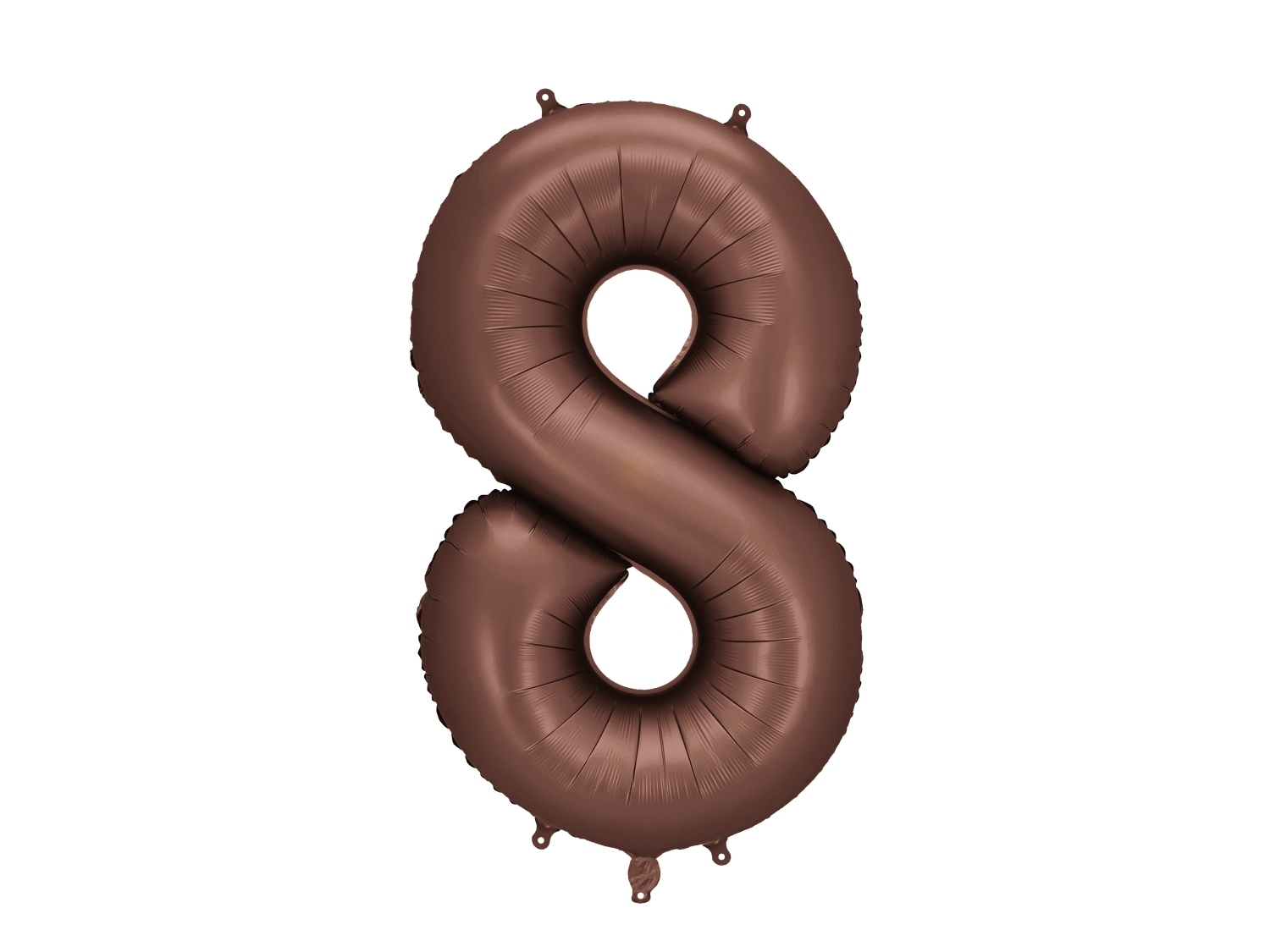 Foliová číslice Saténová hnědá, Mocha 8 - 86 cm