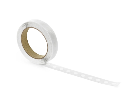 Transparentní oboustranné lepicí tečky 12 mm na roli