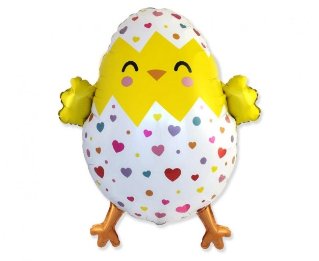 Fóliový balónek Veselý kuřátko 81 x 80 cm