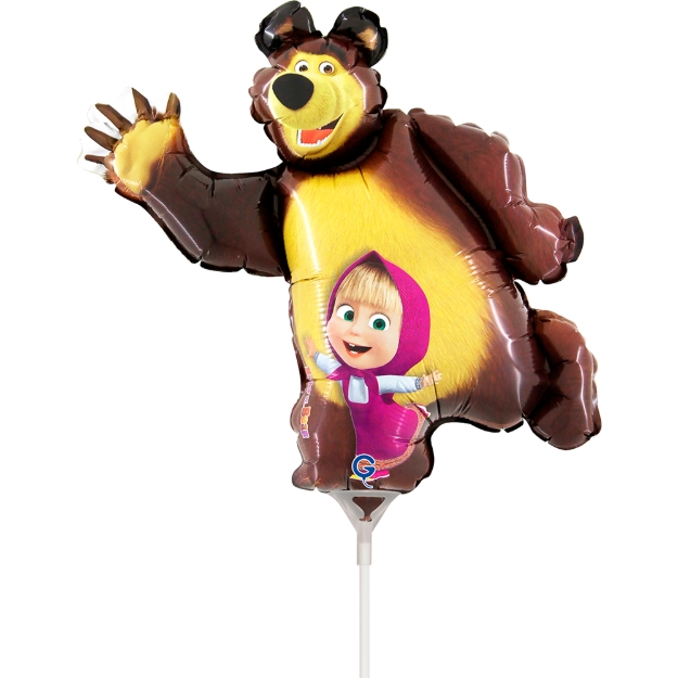 Fóliový balónek Máša a Medvěd mini 35 x 34 cm