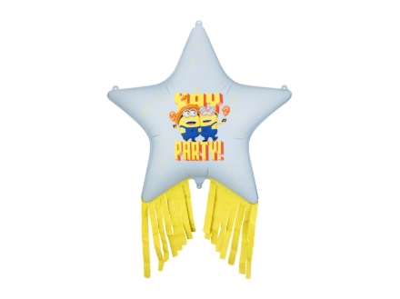 Fóliový balonek hvězda Mimoni 72 cm s třásněmi