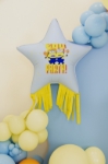 Picture of Foil balloon star with fringes Minions 72 cm