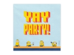 Papírové ubrousky Mimoni Yay Party 33 x 33 cm