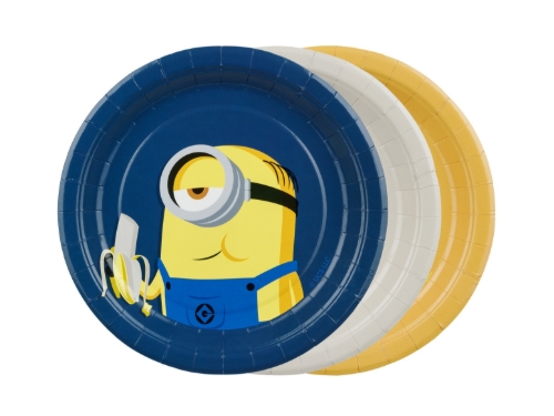 Levně Papírové talíře Mimoni 18 cm, 6 ks