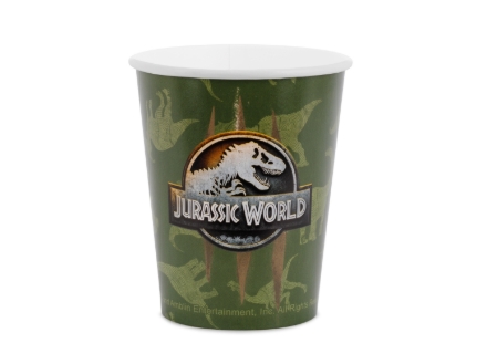 Papírové kelímky Jurassic World 250 ml zelené