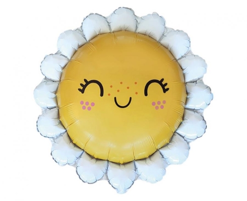 Levně Fóliový balonek Usměvavá kopretina 60 cm