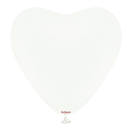 Latexové balonky srdce bílé 30 cm 25 ks