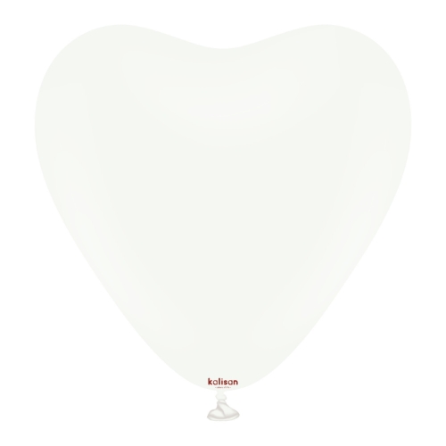 Levně Balonky srdce bílé, Standard White 30 cm/12", 25 ks