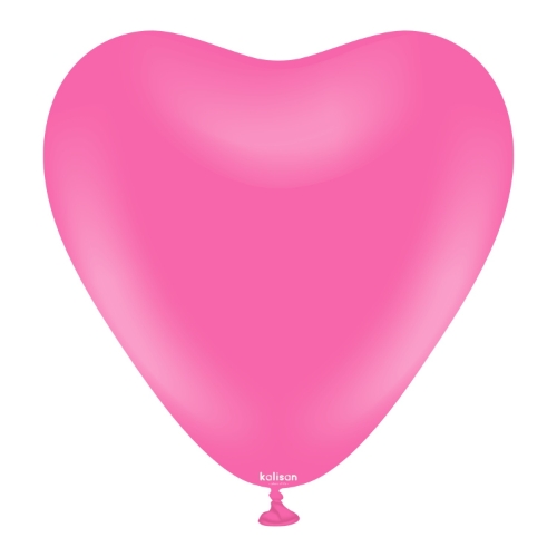 Levně Balonky srdce tmavě růžové, Standard Fuchsia 30 cm/12", 25 ks