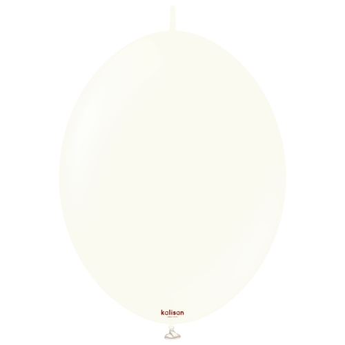 Levně Spojovací balonky Retro White 30 cm/12", 50 ks
