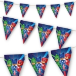 Girlanda PJ Masks s vlaječkami na dětskou narozeninovou party