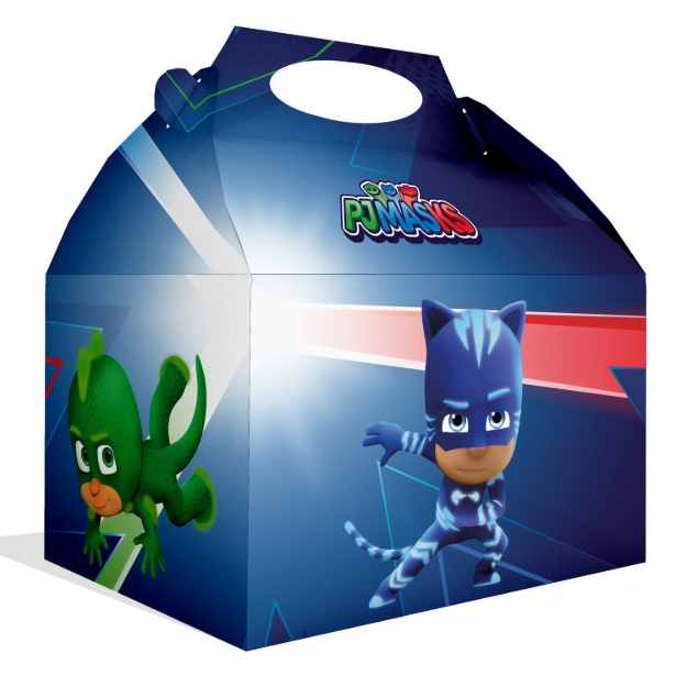 Dárkové krabičky PJ Masks na sladkosti a dárky pro dětskou oslavu 12 ks