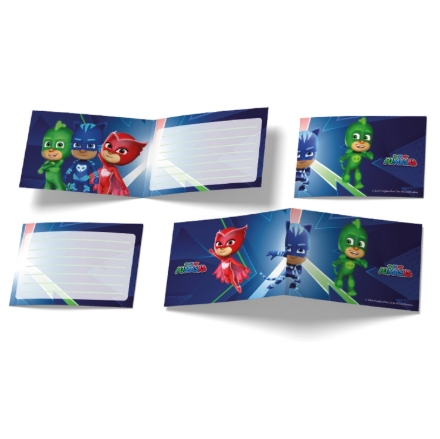 Pozvánky na dětskou narozeninovou oslavu PJ Masks 6 ks