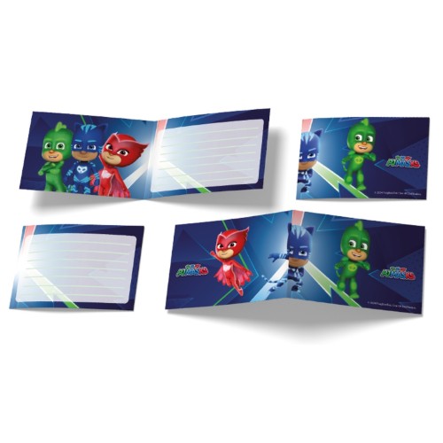 Levně Pozvánky na párty PJ Masks 6 ks