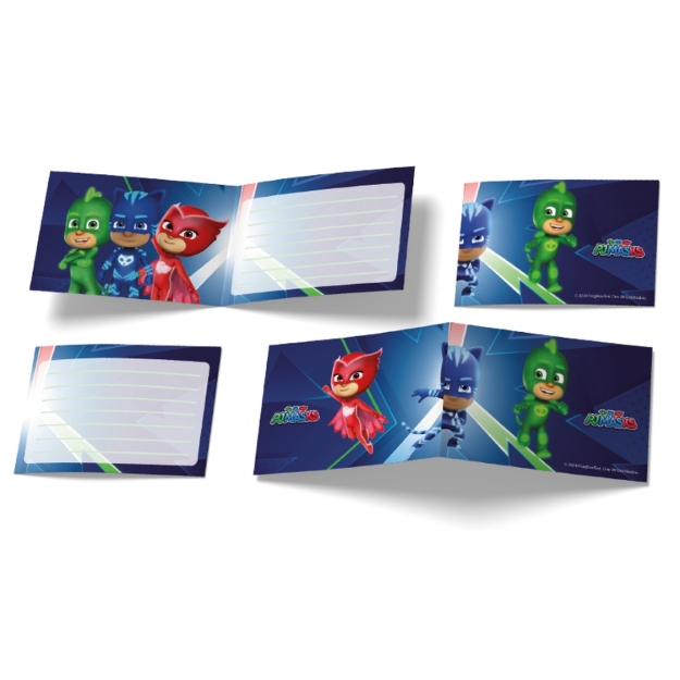 Pozvánky na dětskou narozeninovou oslavu PJ Masks 6 ks