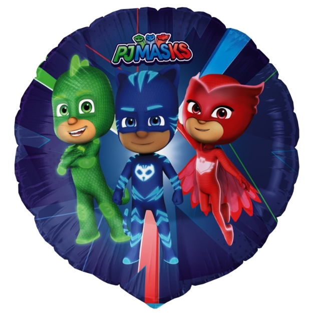 Fóliový balonek PJ Masks 46 cm s postavičkami Catboy, Owlette a Gekko
