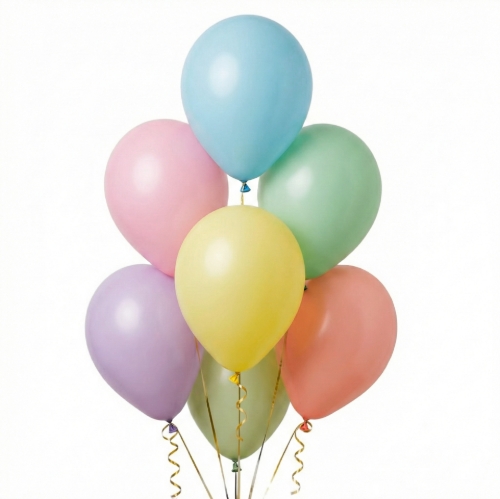 Levně Balonkový buket Macaron pastelový – 7 ks, 30 cm/12"
