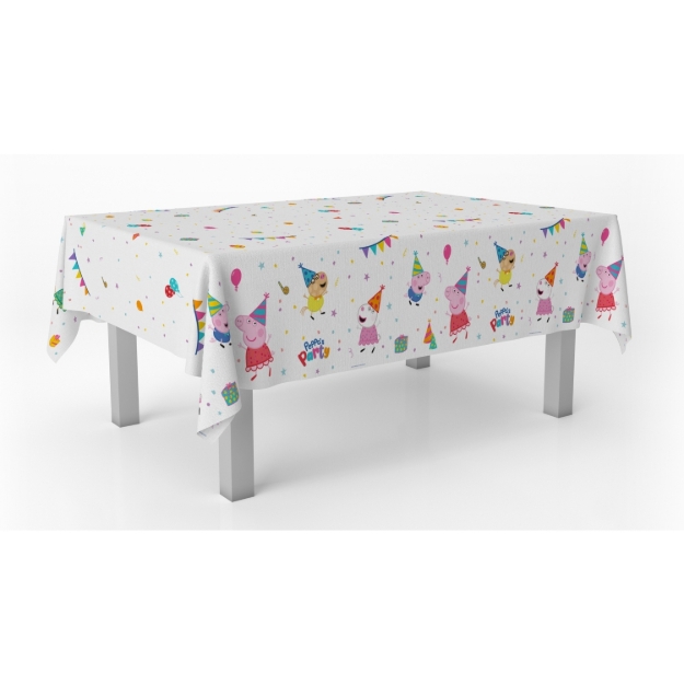 Plastový ubrus Peppa Pig 120 × 180 cm s motivem prasátka Peppy na dětskou party