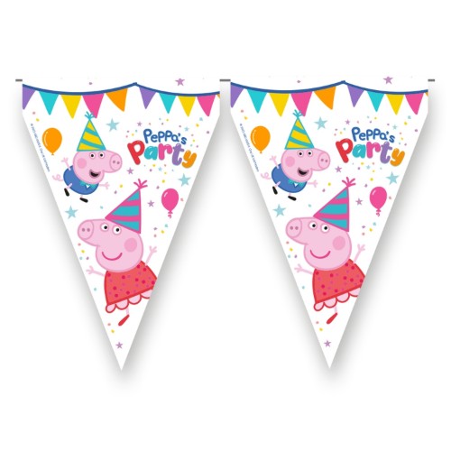 Levně Vlaječková girlanda Peppa Pig 3 m