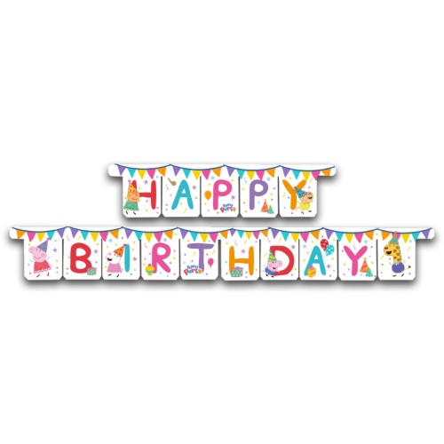 Levně Girlanda Happy Birthday Peppa Pig 3 m