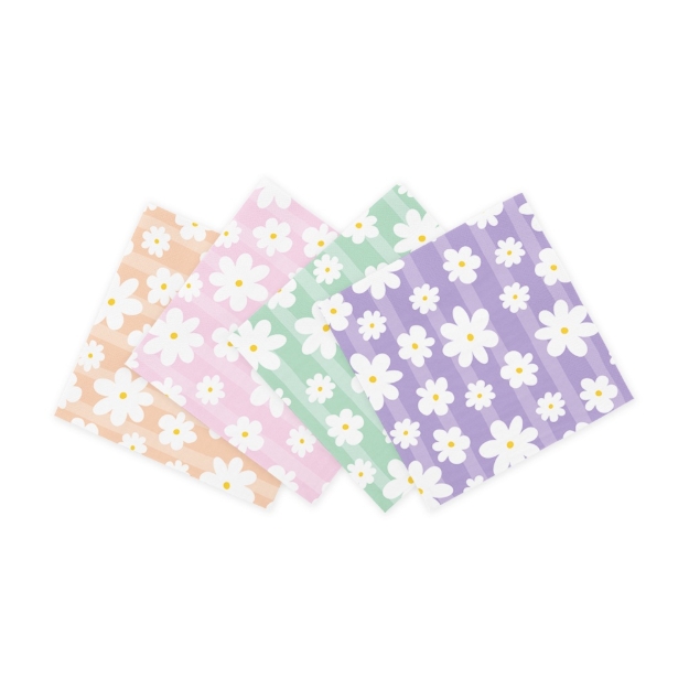 Papírové ubrousky Sedmikrásky 33 × 33 cm s květinovým motivem, balení 20 ks