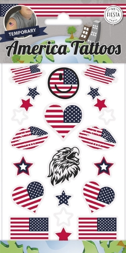 Levně Dočasné tetování USA, 1 arch