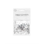 Stříbrné konfety skleničky na šampaňské na slavnostní party stůl