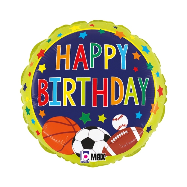 Obrázek Fóliový balonek Multi-Sports Birthday – 35×35 cm