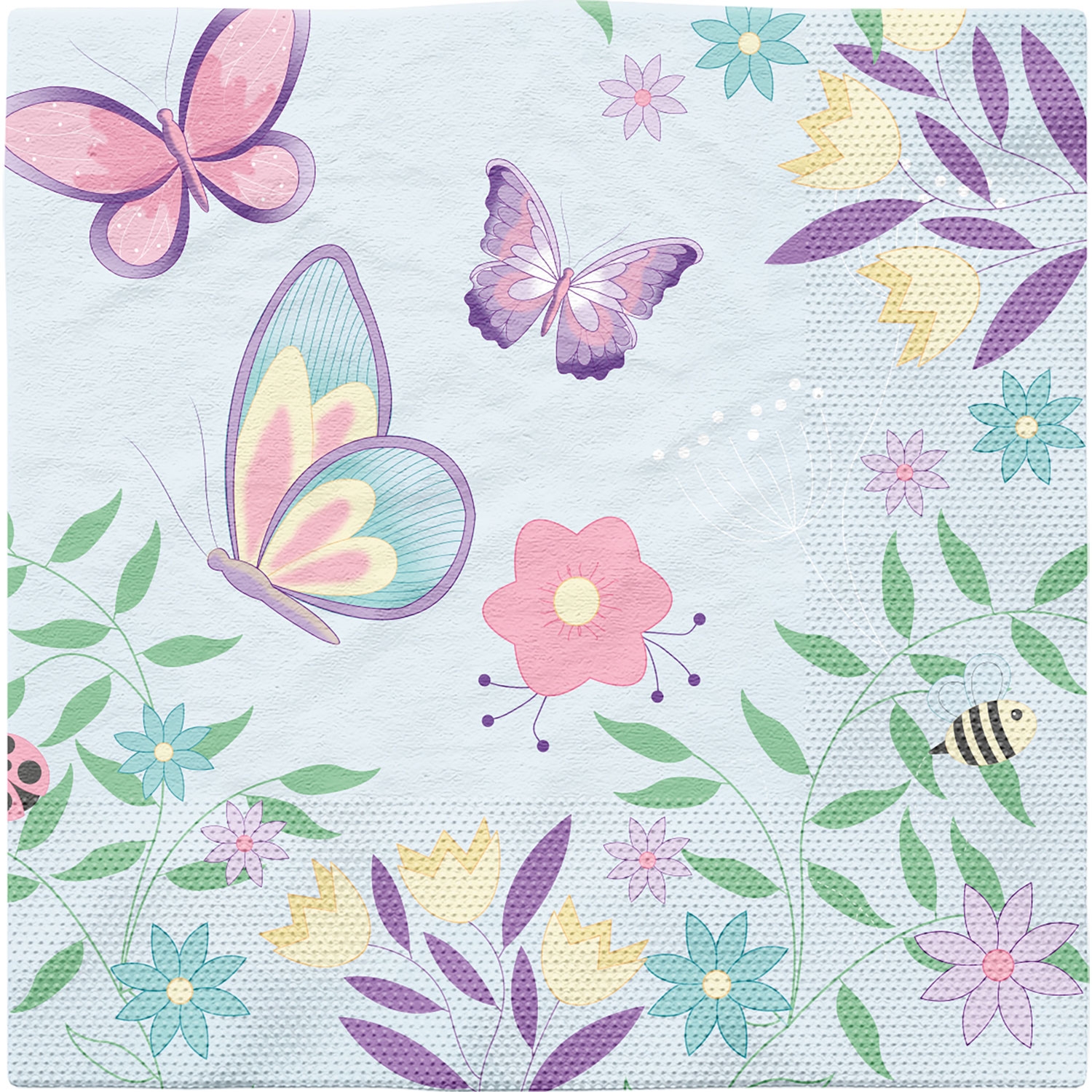 Levně Papírové ubrousky Flutter Garden motýlci 33 × 33 cm – 16 ks