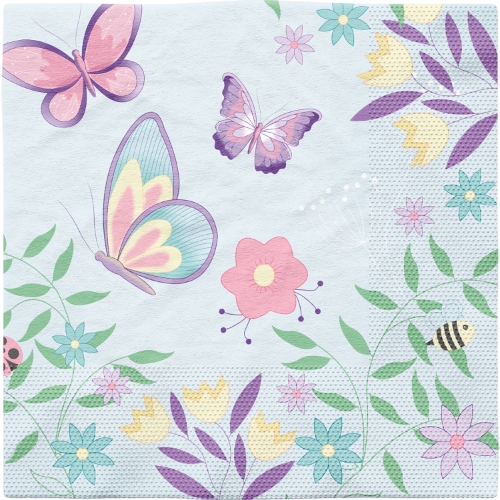Papírové ubrousky Flutter Garden  motýlci 33 × 33 cm – 16 ks
