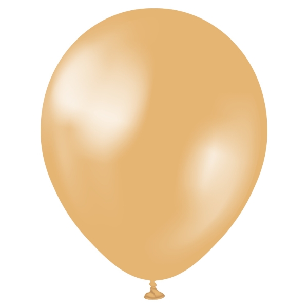 Balonky metalické zlaté, Metallic Gold 30 cm/11", 50 ks